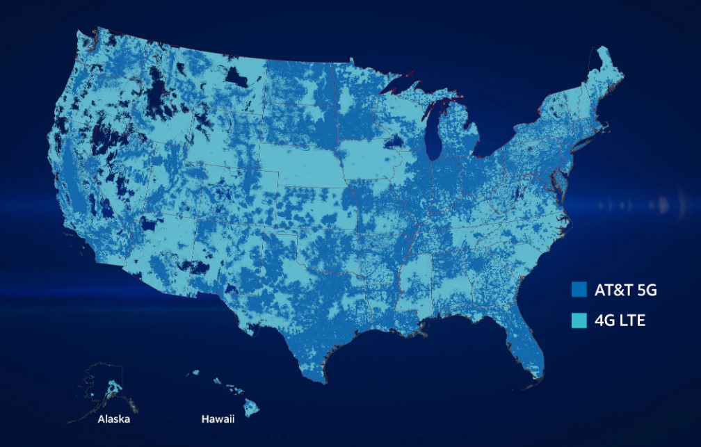 AT&T coverage map
