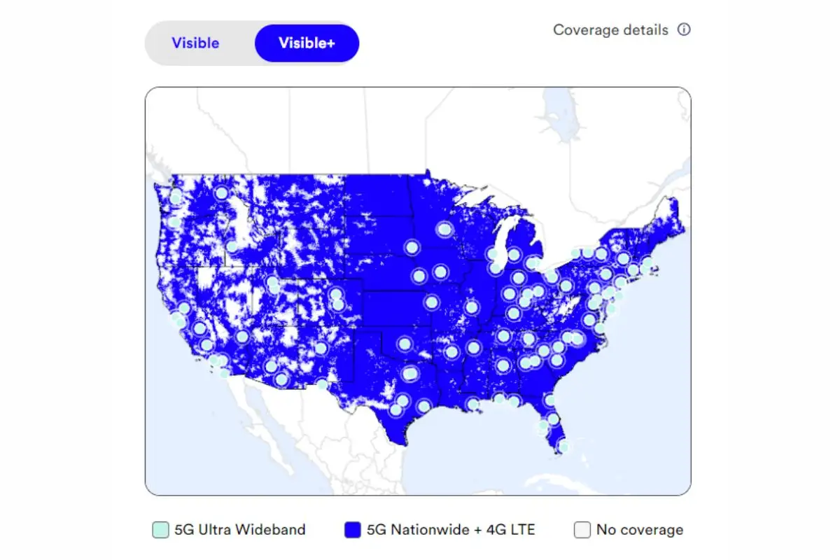 Visible 5G Coverage map